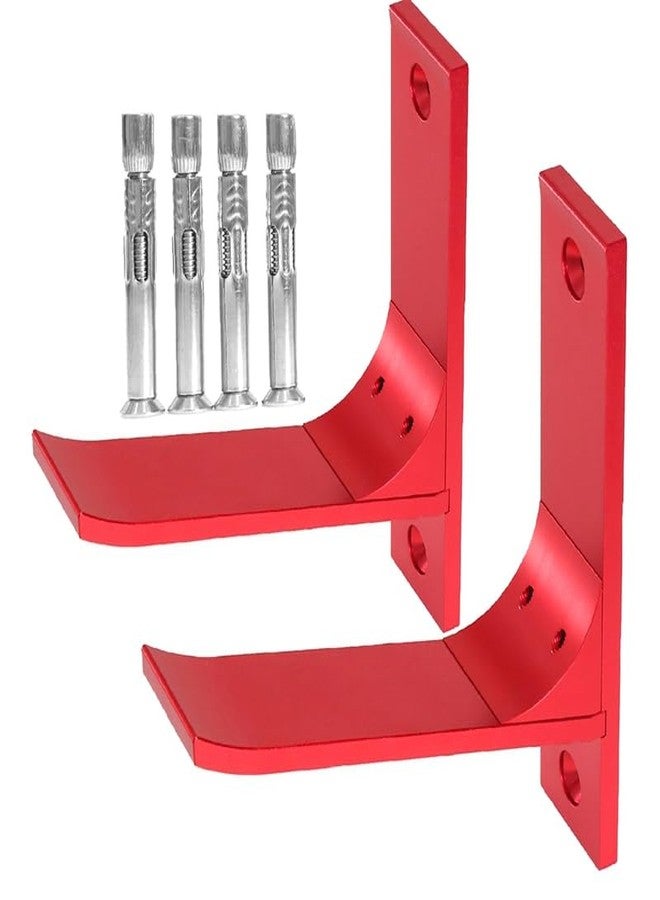 YSKMLOLP RC Car Display Stand,Airplane Storage Rack,RC Model Car Wall Display Hanger Hanging Rack Wheel Wall Mount for 1/18 1/16 1/10 1/8 1/6 1/5 Buggy Off-Road RC Climbing Crawler Cars (2PCS Red) - Image 1